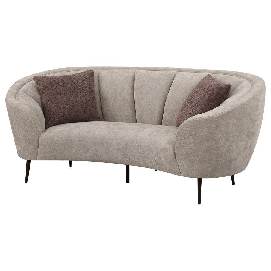 Ellorie - Upholstered Channel Back Curved Loveseat