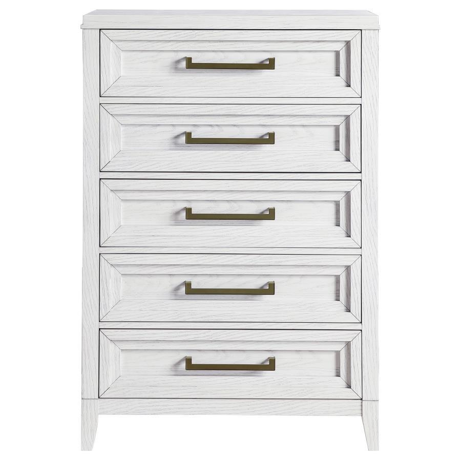 Marielle - 5-Drawer Bedroom Chest Distressed White