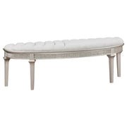 Evangeline Curved Fabric Upholstered Bench