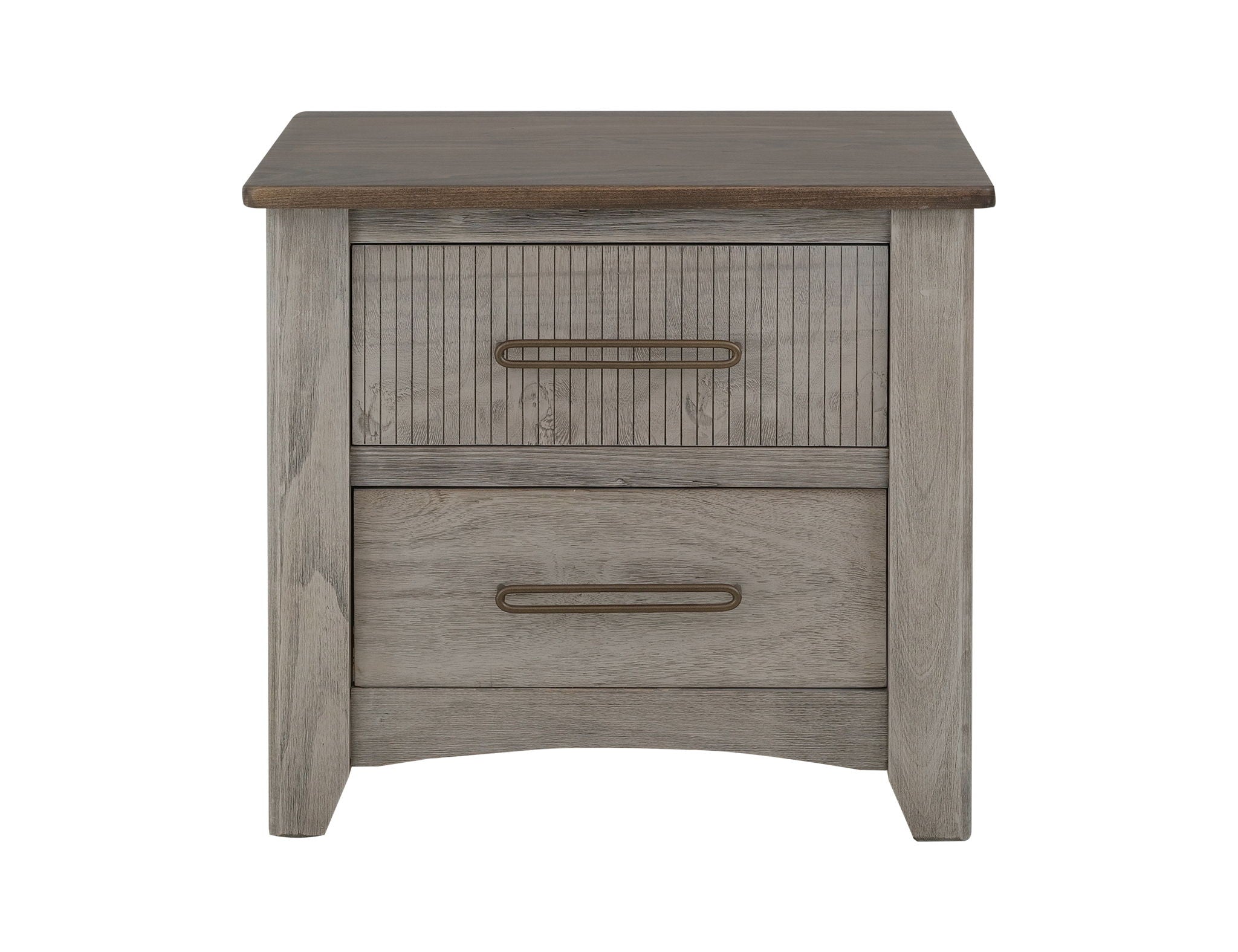 Ridge Nightstand Sand Brown – 2 Drawer Nightstand