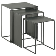 Imez 3-Piece Rectangular Metal Nesting Table Set