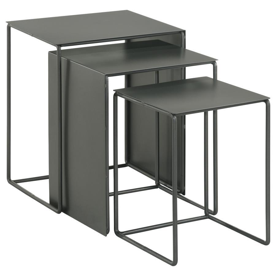 Imez 3-Piece Rectangular Metal Nesting Table Set