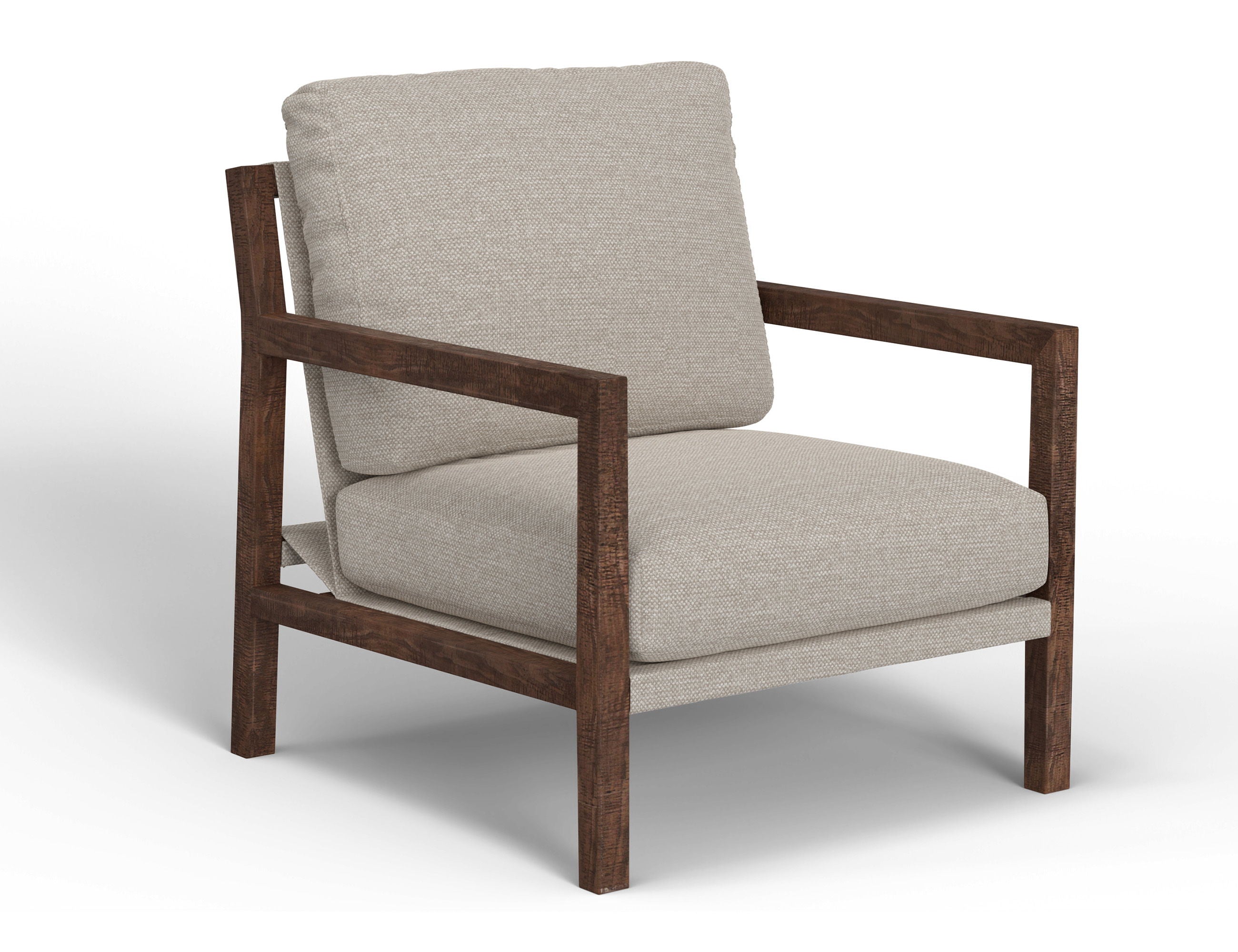 Milan Arm Chair with Solid Wood Frame