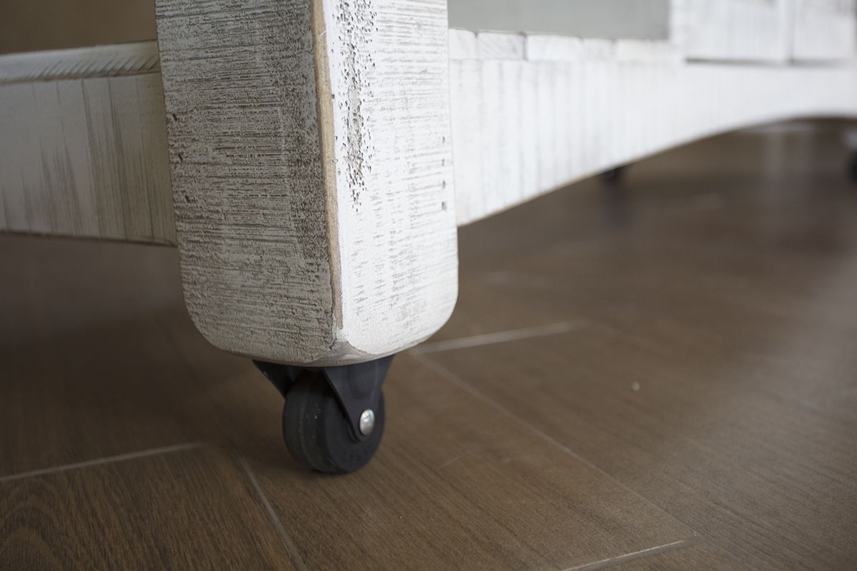 Stone - Kitchen Island With 3 Drawer / 2 Doors / 4 Shelves And Casters