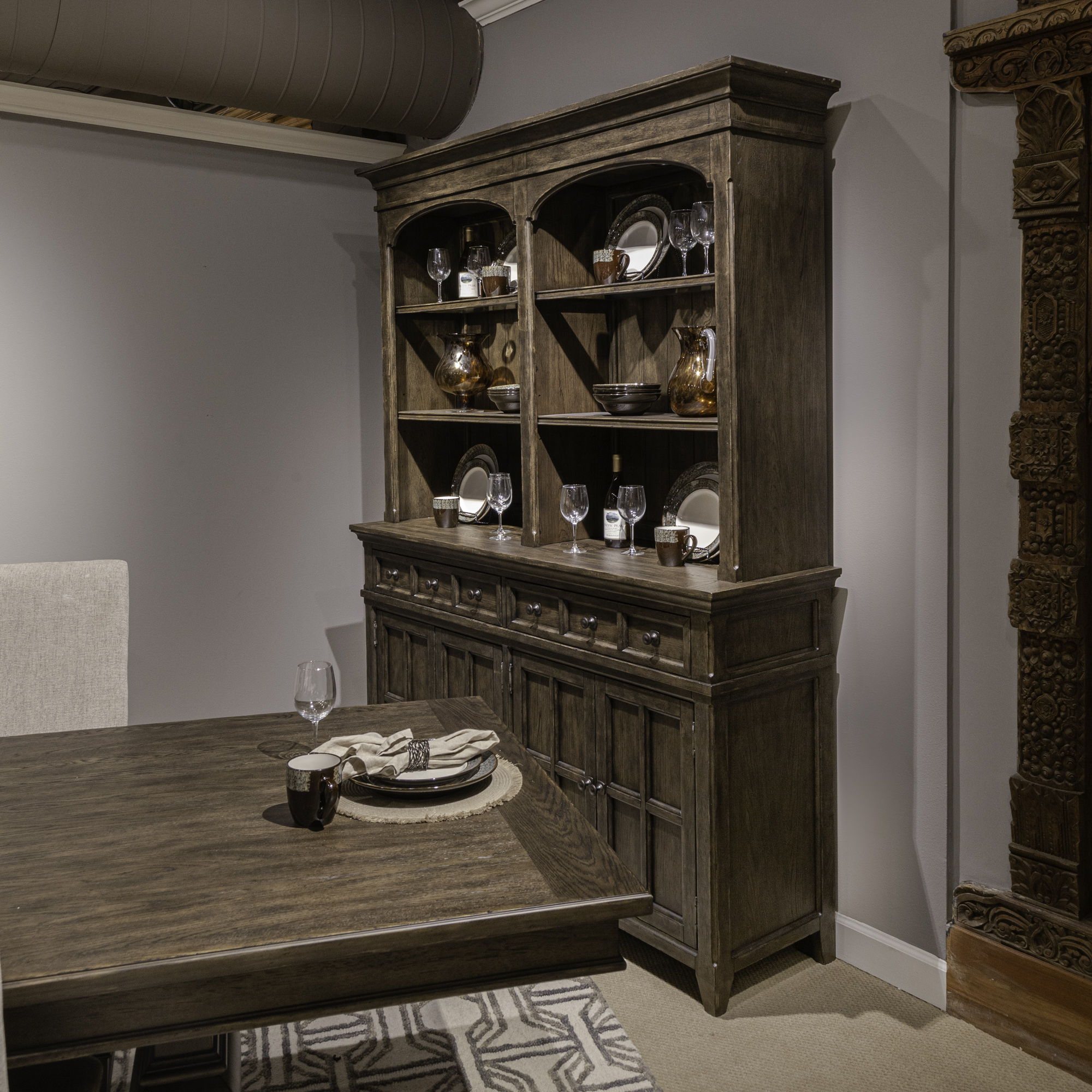 Paradise Valley Hutch – Dark Brown Finish