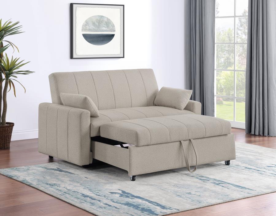 Portland Boucle Upholstered Sleeper Sofa Bed