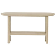 Kailani California Coastal Modern Burnished Black Oak Veneer Sofa Console Table