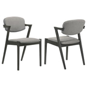 Stevie Padded Wood Dining Arm Chair Set of 2