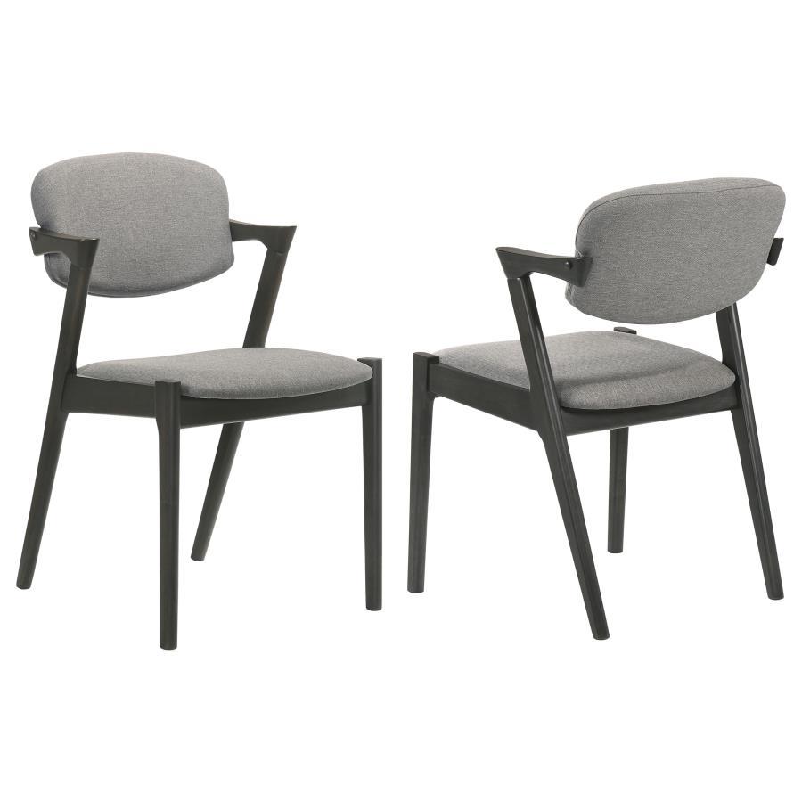 Stevie Padded Wood Dining Arm Chair Set of 2