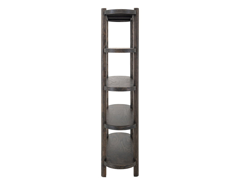 Balam 4-Shelf Bookcase in Oil Black