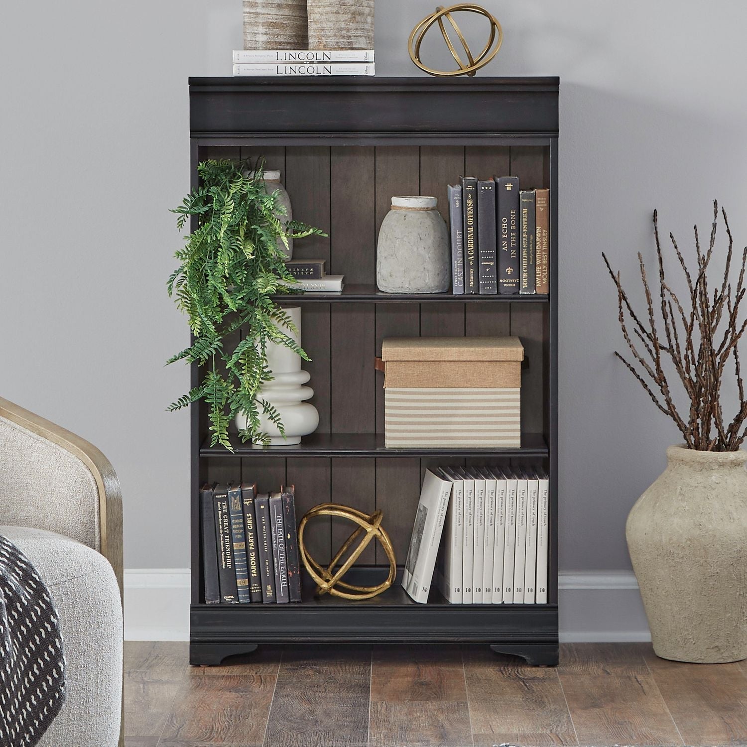 Meritage 48 Inch Bookcase RTA in Black
