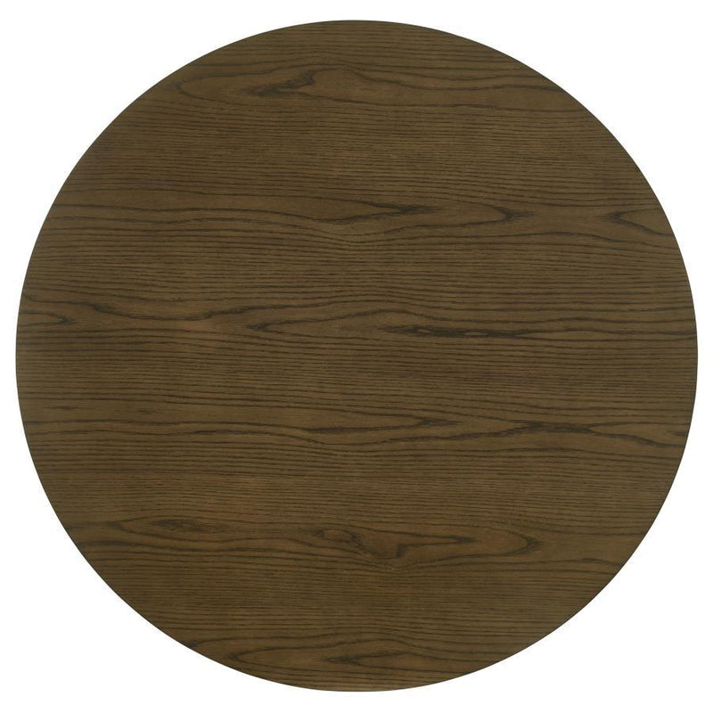 Ottowa Round Wood Dining Table with Lower Shelf