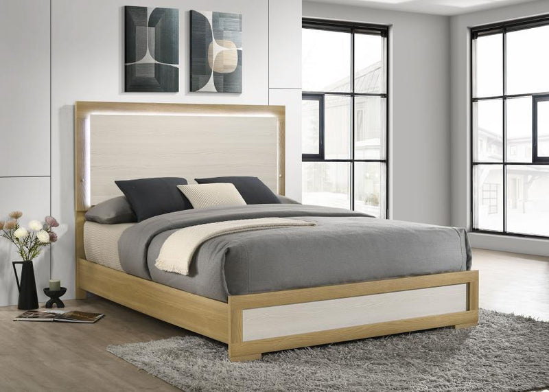 Hyland Queen Panel Bed with LED Touch Headboard