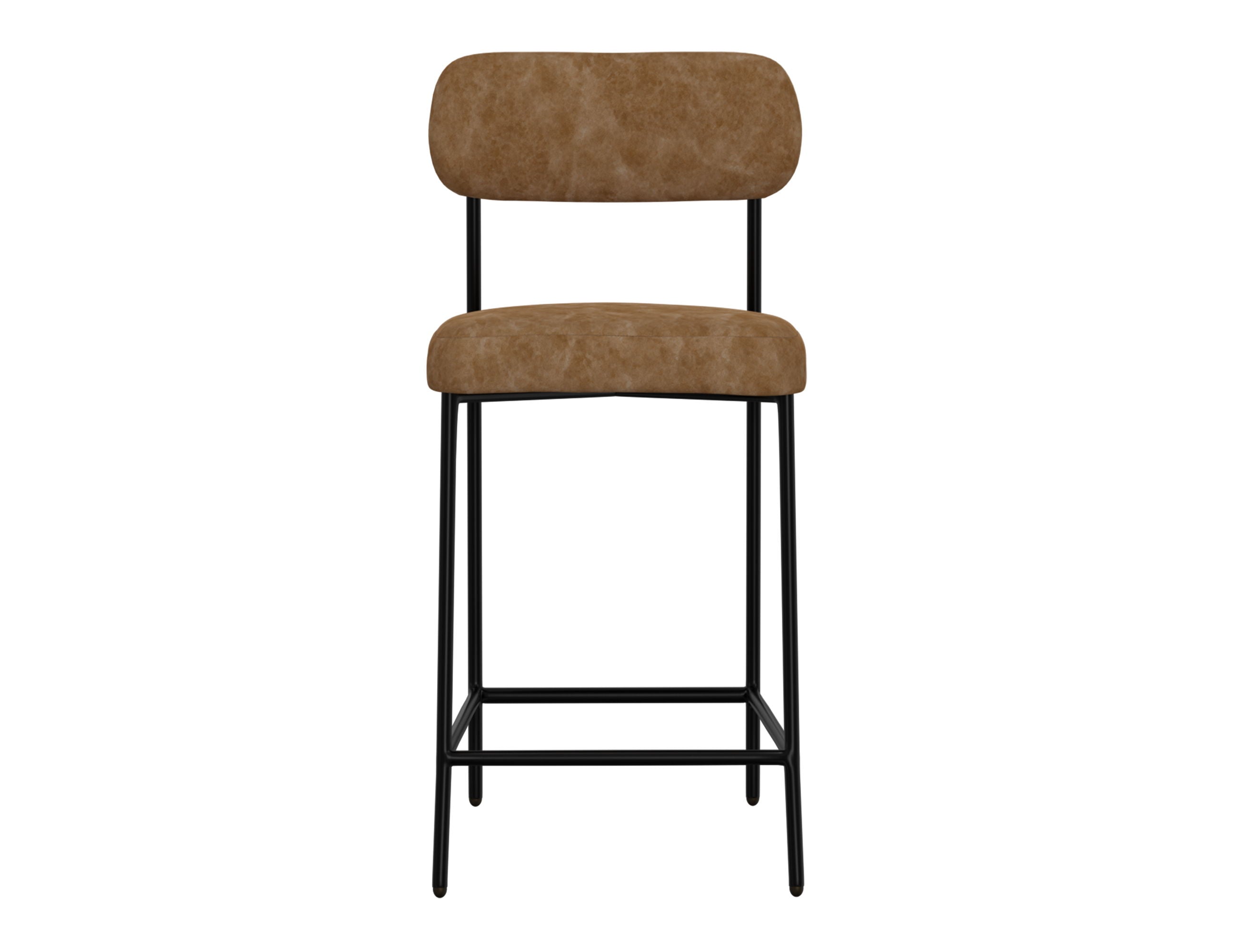 Upholstered Barstools with Wooden Frame & Metal Base - Seating - Bar Stool