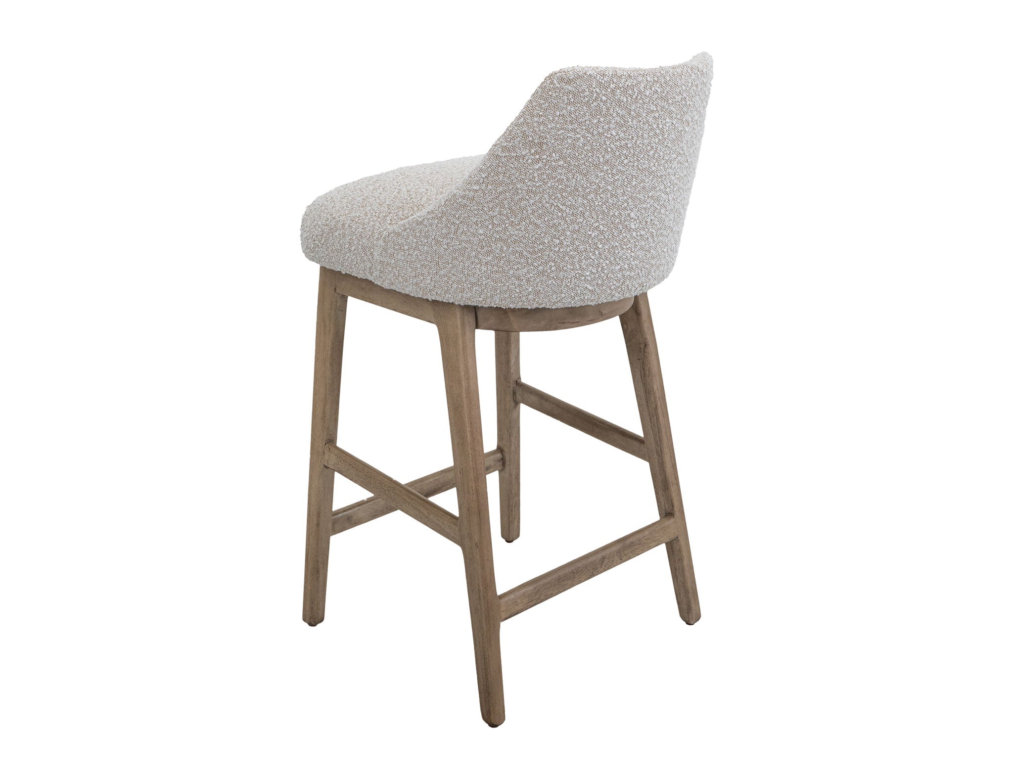 Emma Upholstered Barstool with Wooden Frame