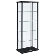 5-Shelf Clear Glass Curio Display Cabinet