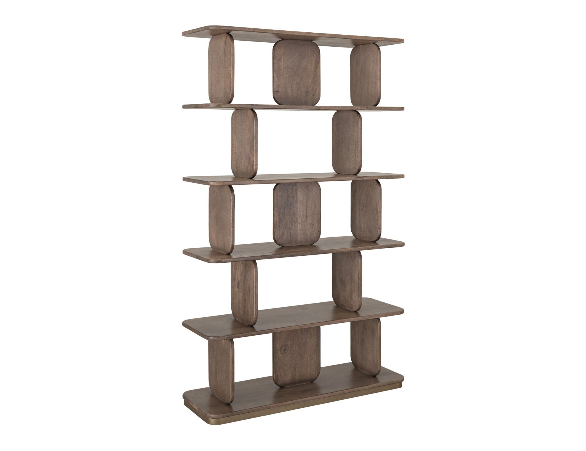 Mezquite 5-Shelf Bookcase – Brown