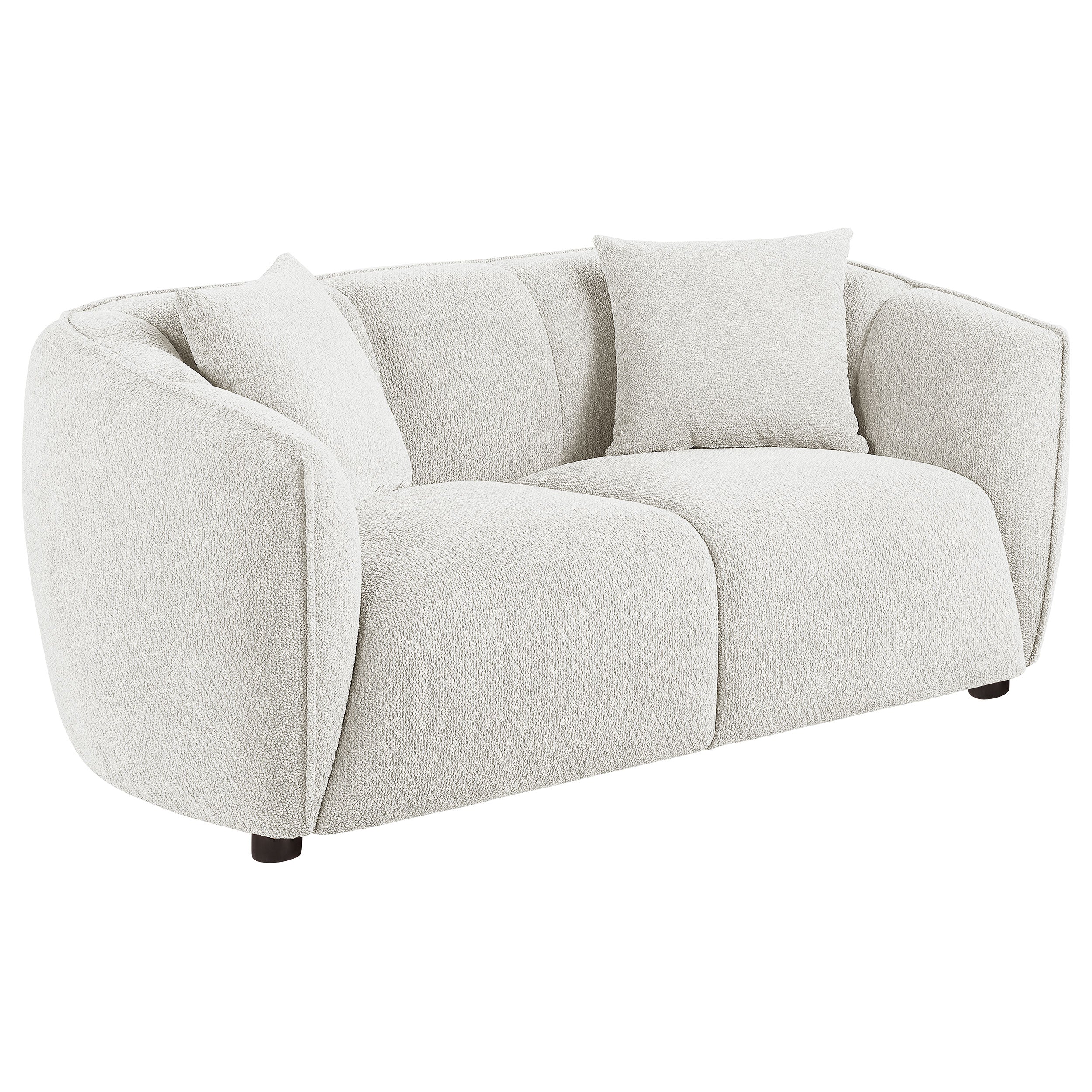 Aleisha Sand Fabric Upholstered Loveseat