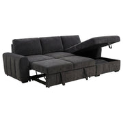 Pastrana Upholstered Sleeper Sectional Sofa – Charcoal Gray, RAF Chaise