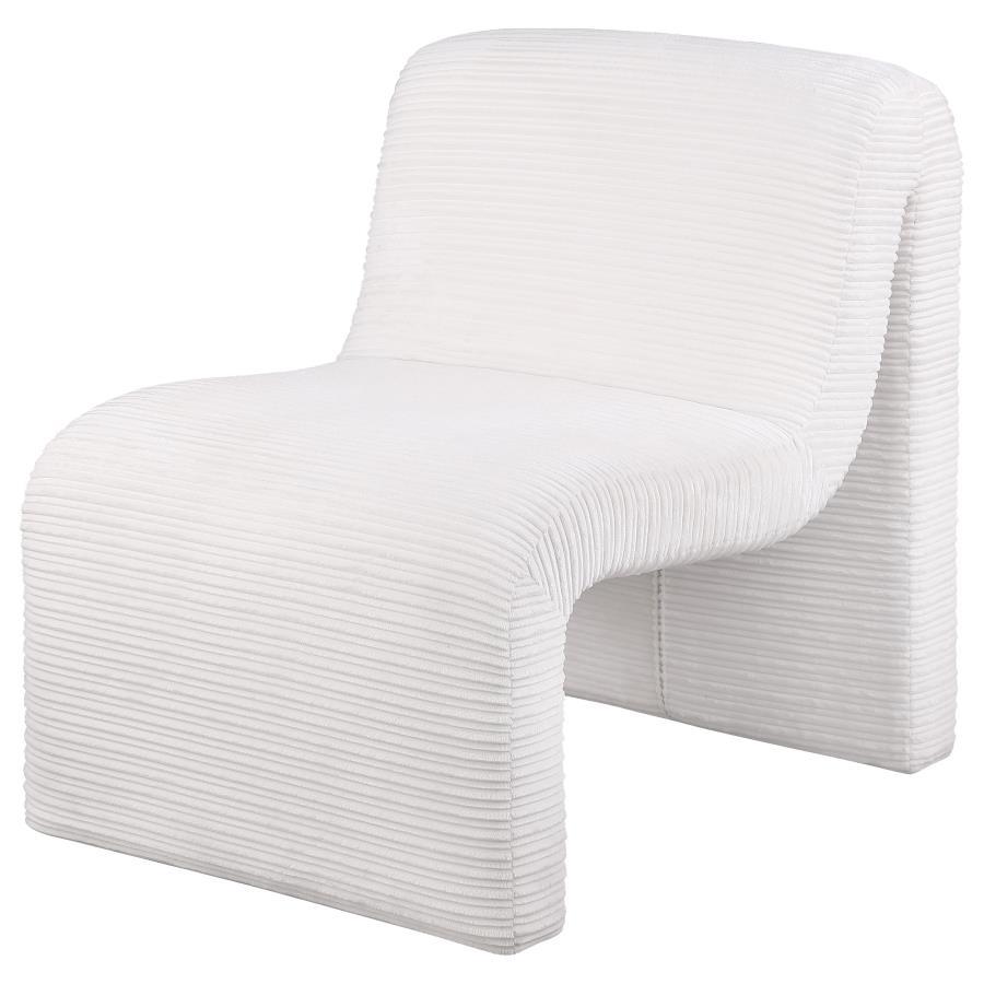 Drayton Upholstered Curved Armless Accent Chair