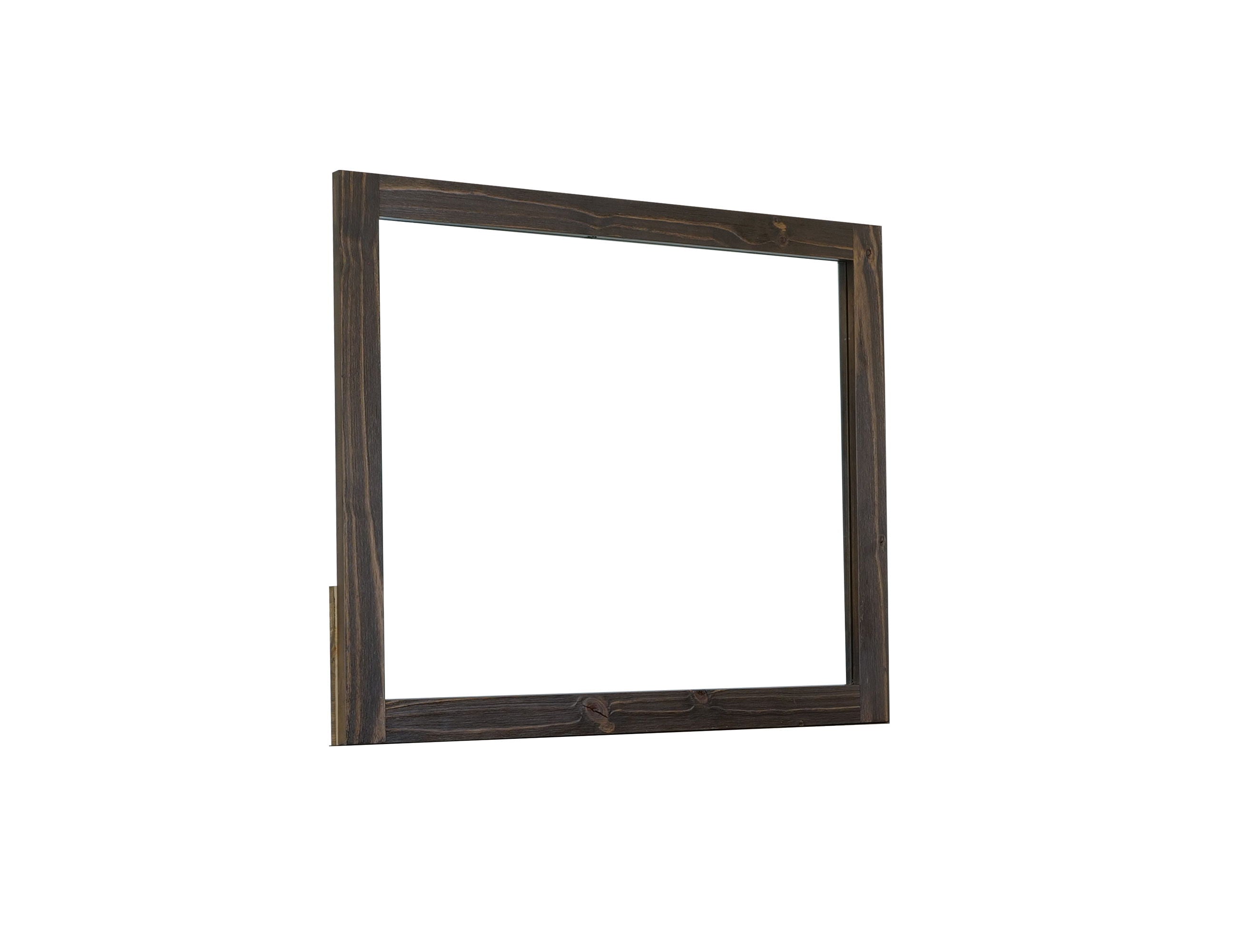Town Mirror in Multicolor with Rustic Pine