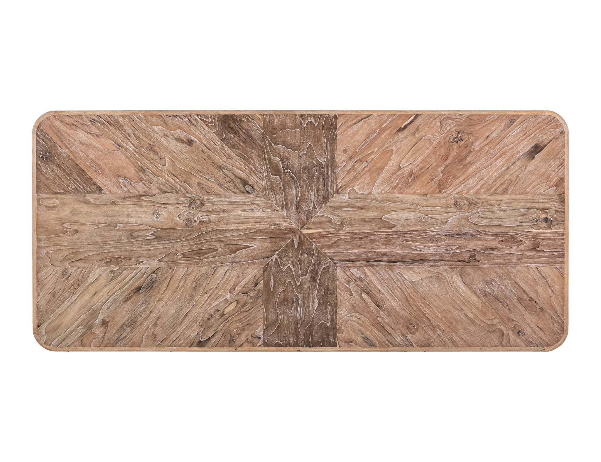 Balam Dining Table in Ivory White, Mango & Teak Wood