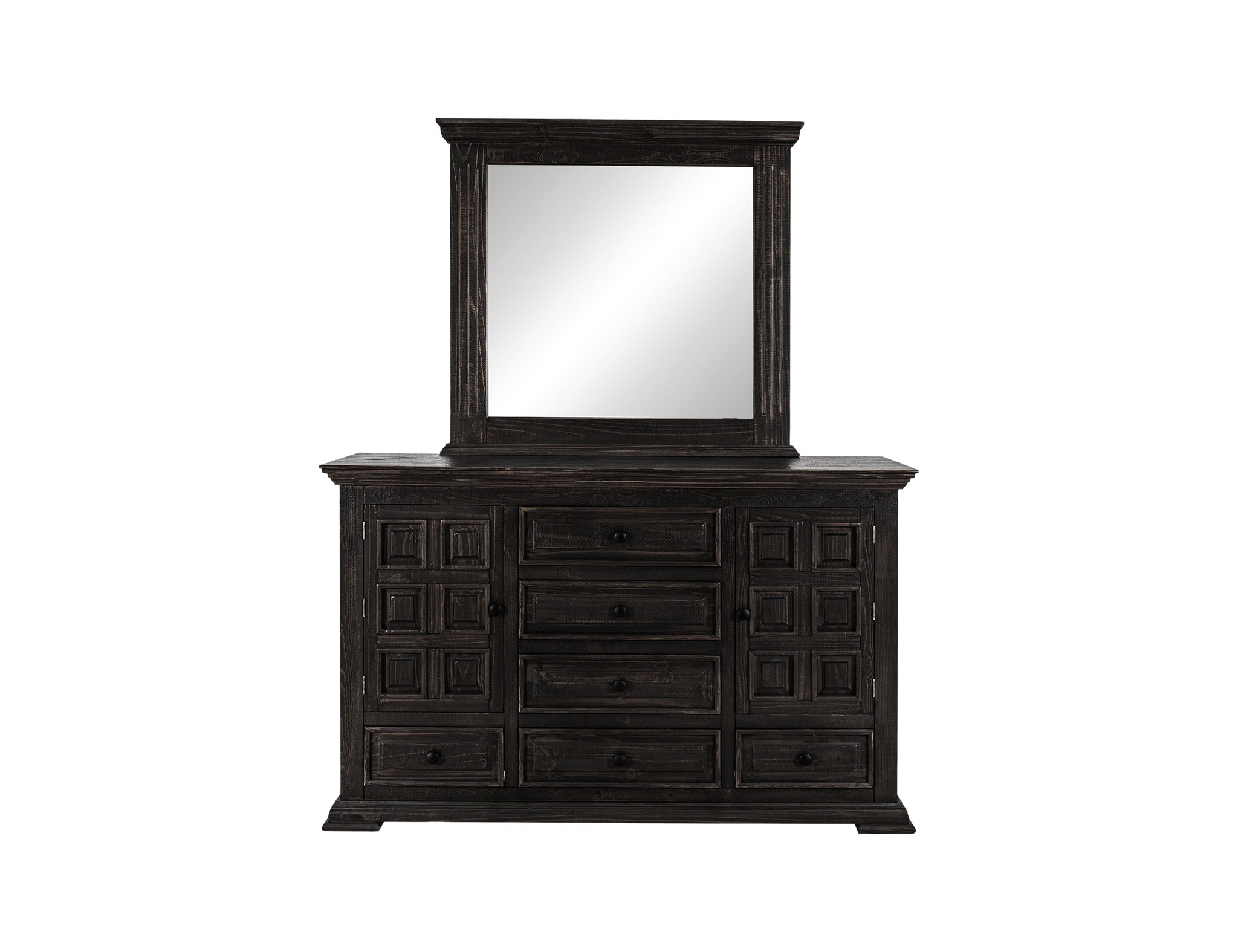 Terra Transitional Bedroom Mirror Solid Pine