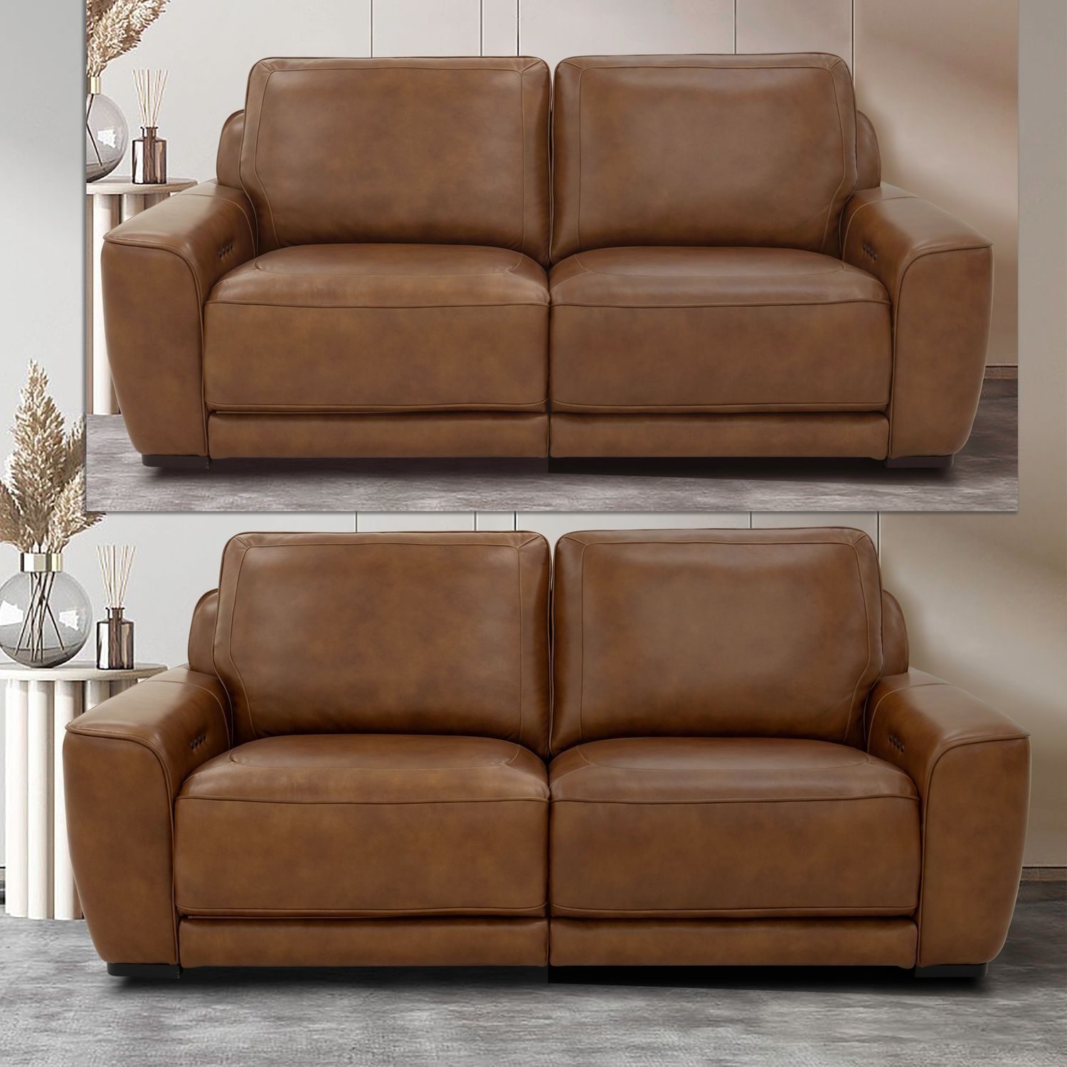 Blake Sofa Set – Transitional Brown