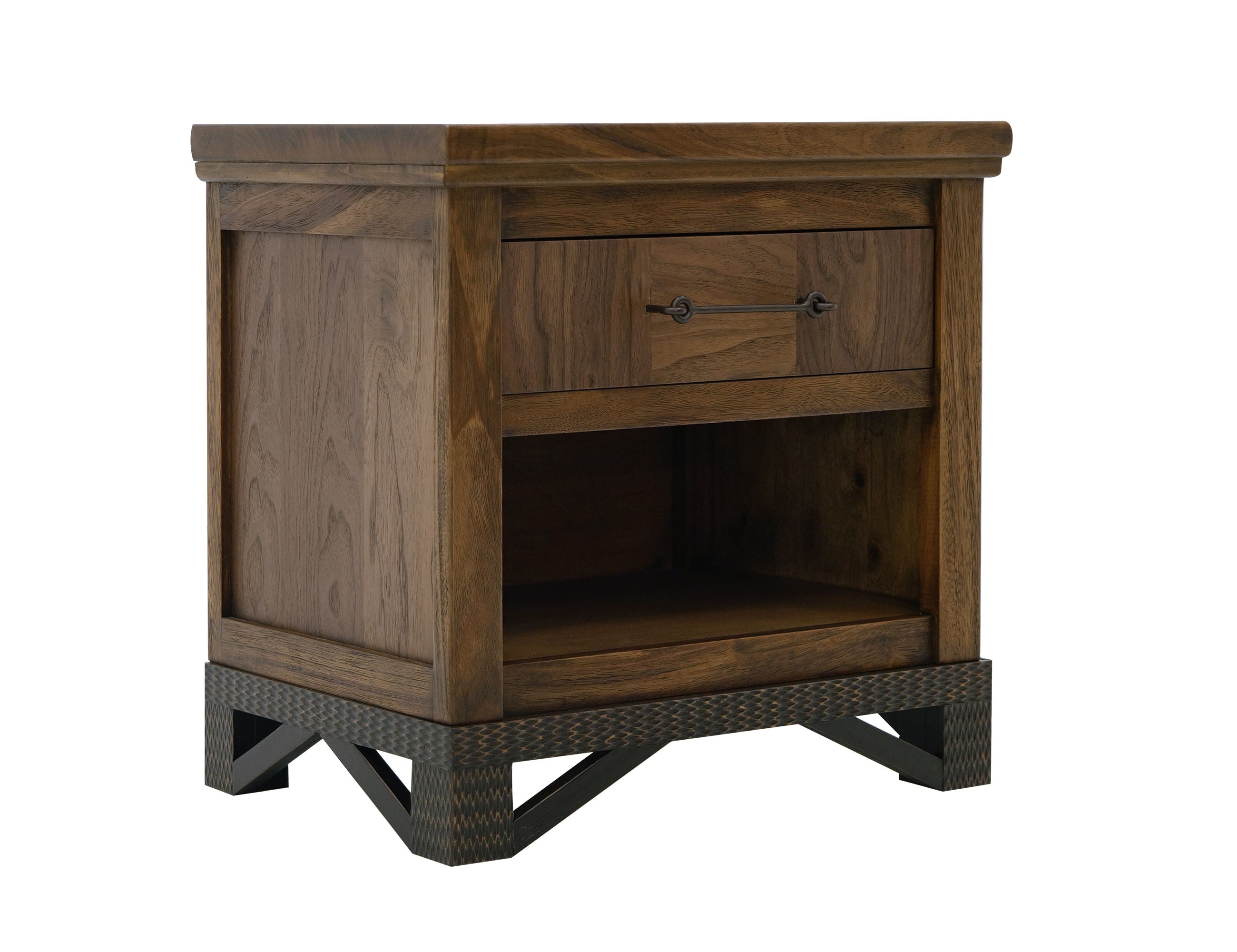 Walnut Nightstand in Walnut Brown