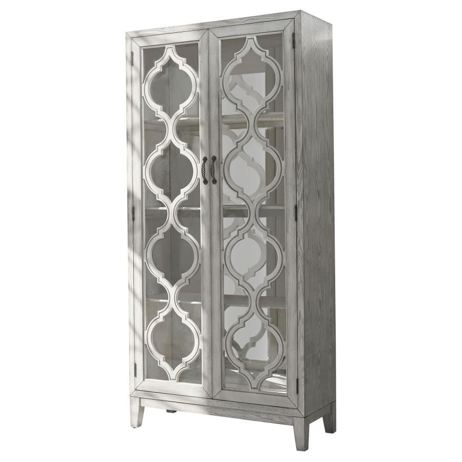 Mckellen - 2 Door Wood Trellis Tall Cabinet