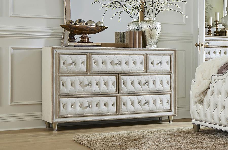 Antonella 7-Drawer Upholstered Dresser