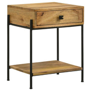 Declan 1-Drawer Wood Accent Side Table in