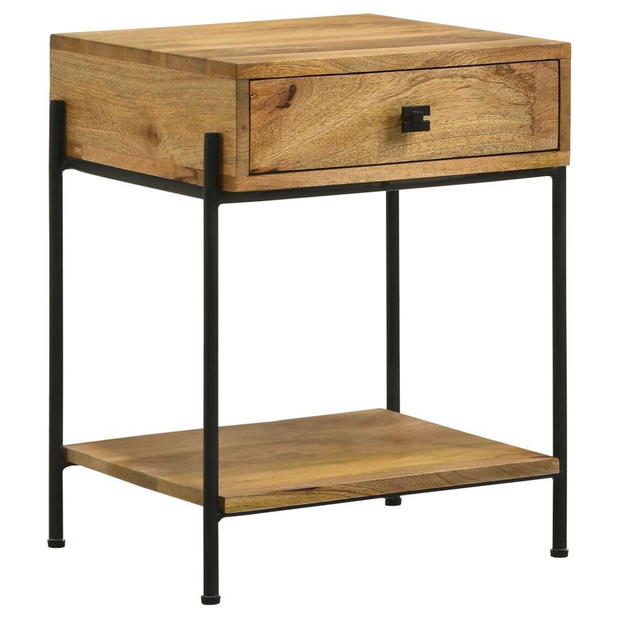 Declan 1-Drawer Wood Accent Side Table in