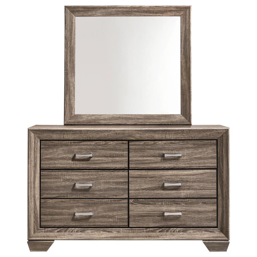 Kauffman 6-Drawer Dresser with Mirror