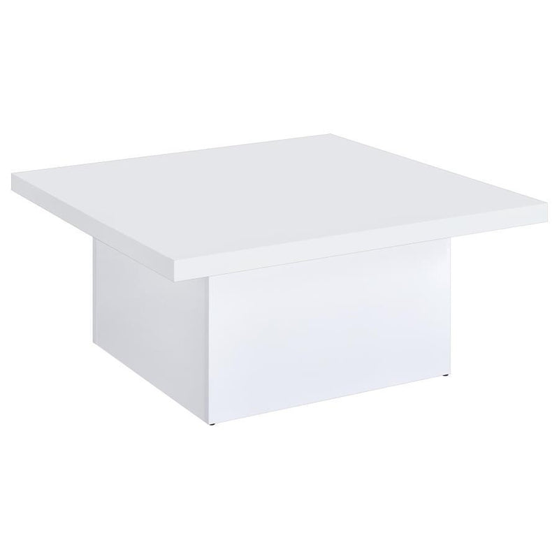 Rustic Mango Wood Square Table with Sturdy Block Base