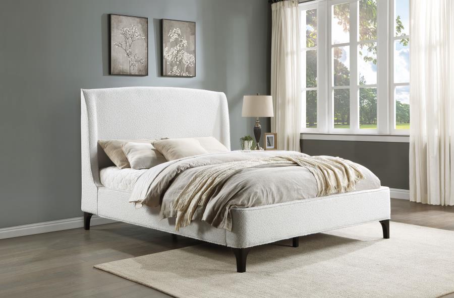 Mosby Queen Upholstered Wingback Bed