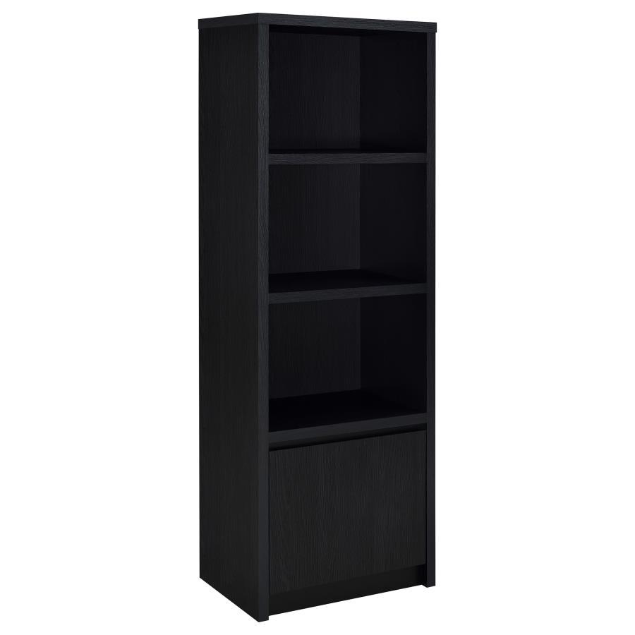 3-Shelf Media Tower Entertainment Pier in Black