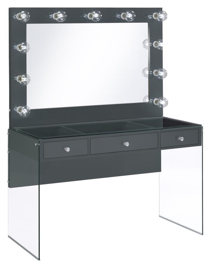 Afshan - 3-Drawer Vanity Set with Lighting