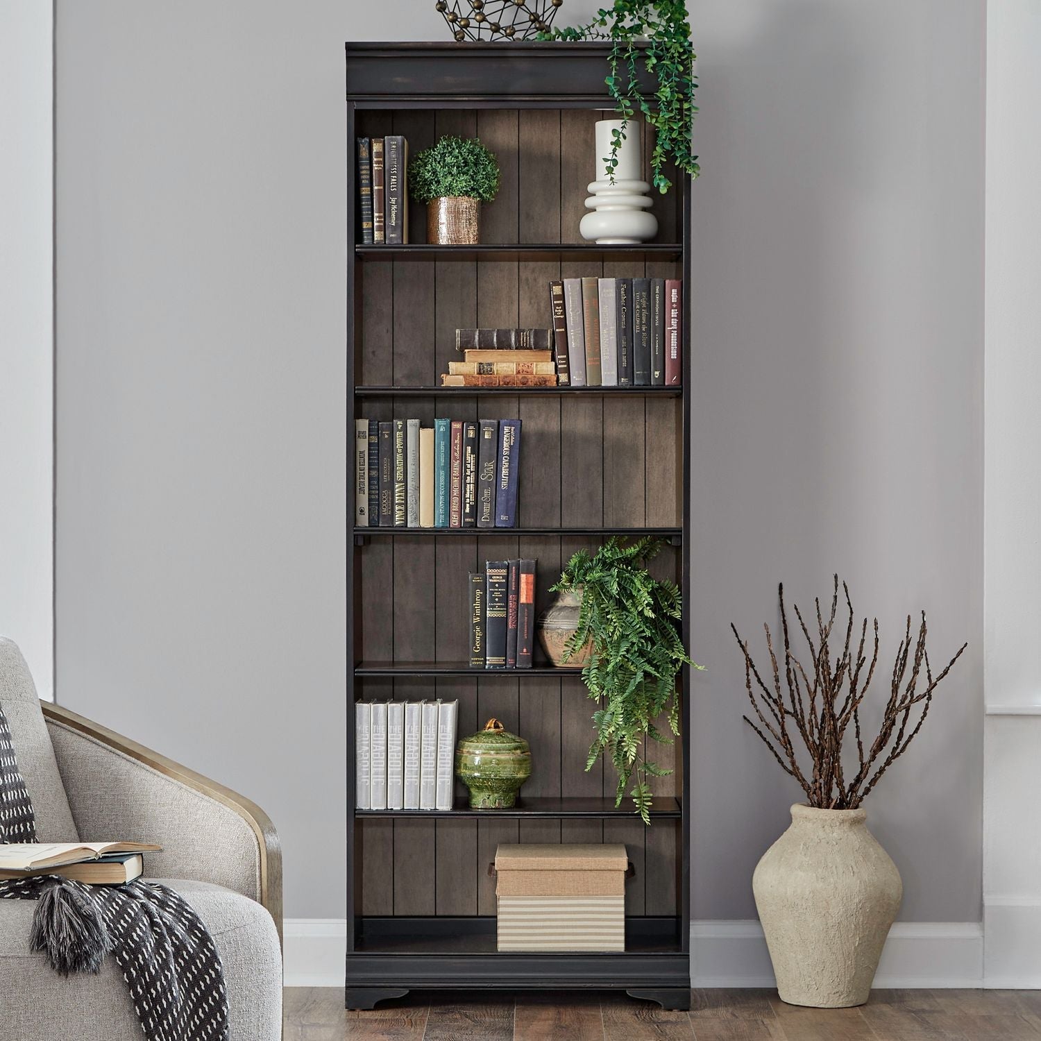 Meritage Traditional RTA Bookcase in Black