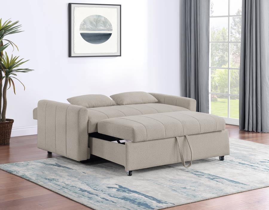 Portland Boucle Upholstered Sleeper Sofa Bed