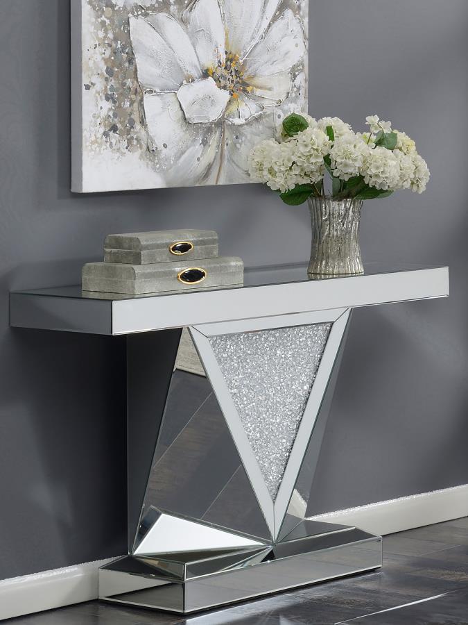 Amore Mirrored Acrylic Entryway Sofa Console Table