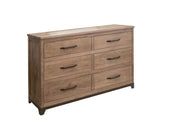 Natural Parota - 6 Drawer - Brown Cappuccino