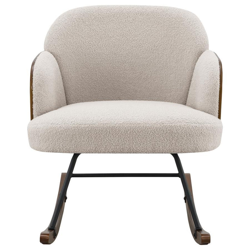 Paige Boucle Upholstered Mid Back Rocking Chair