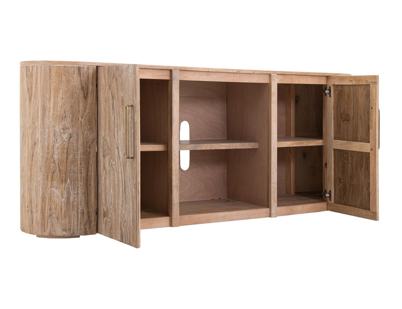 Balam 2-Door TV Stand in Ivory White