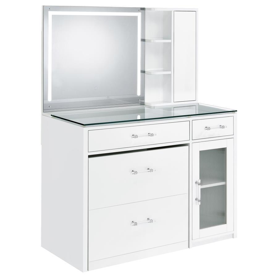 Flora 2-Drawer Vanity Set with LED Mirror