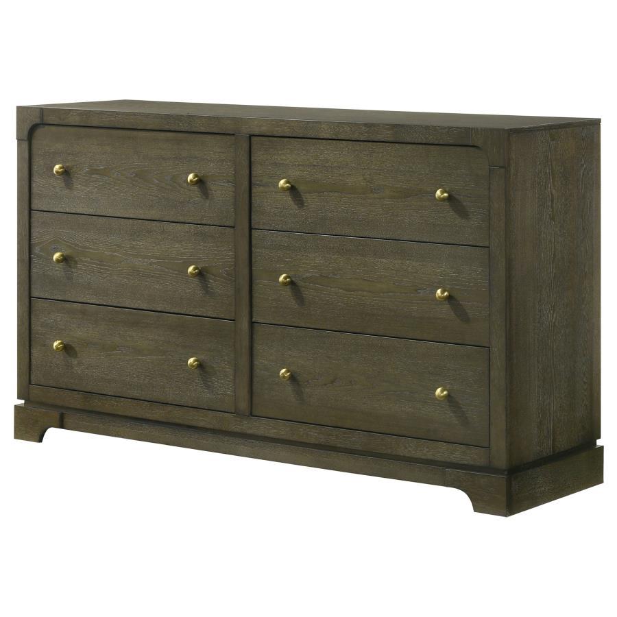 Gran Park 6-Drawer Dresser Cabinet in Dark Cocoa
