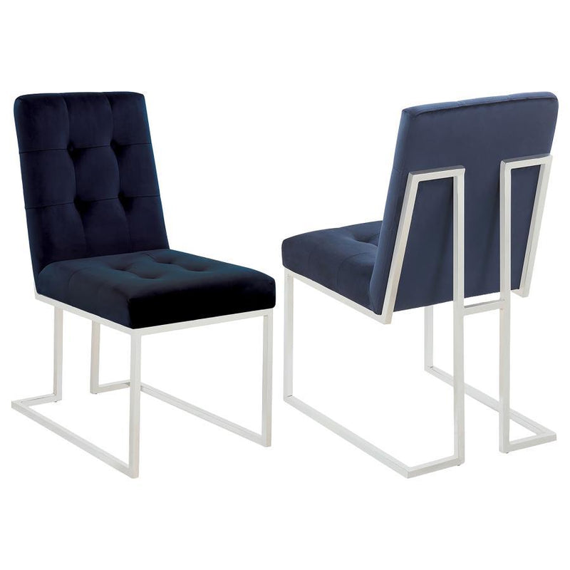 Cisco Velvet Upholstered Dining Side Chair Set of 2