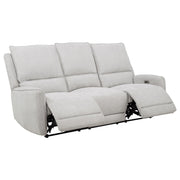 Sylmar Transitional 3-Piece Power Reclining Sofa Set in Dove Grey Chenille