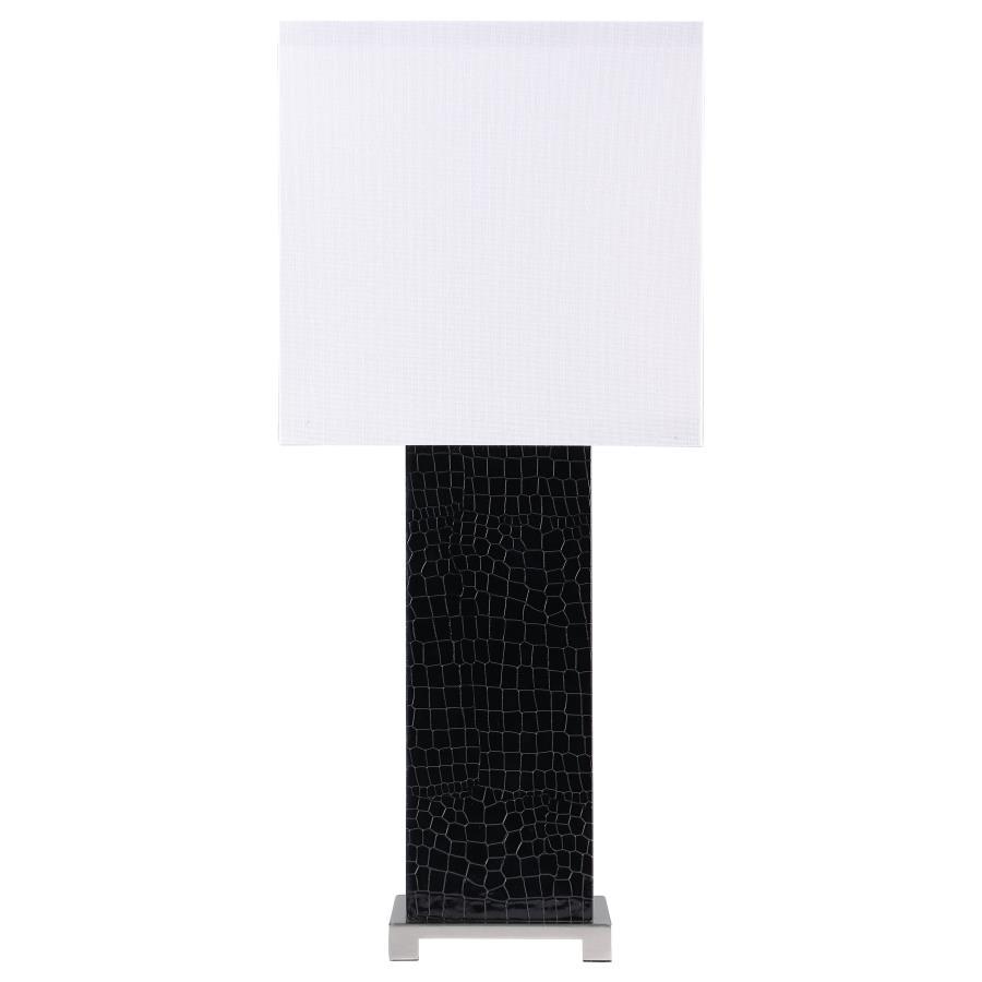 Bridle - Square Shade Faux Crocodile Table Lamp