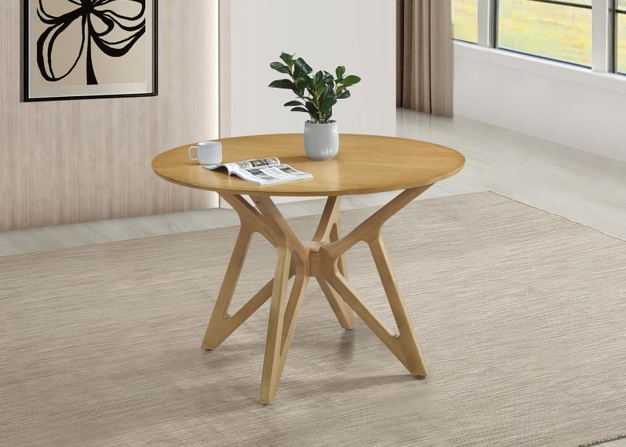 Elowen Round Solid Wood Dining Table Set